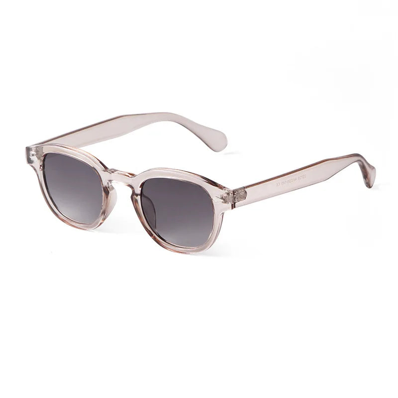 Vintage Fashion Shell Round Sunglasses Women Men 2024 Brand Design Retro Rivet Yellow Blue Lens Square Sun Glasses Female UV400