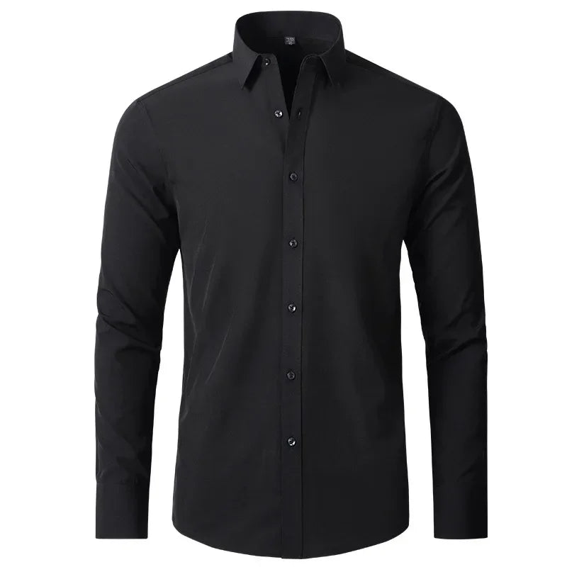 Four sided elastic shirt for men's shirt, multi-color non ironing, wrinkle resistant, simple business dress, casual shirt